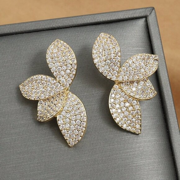 Women's Rakol Elegant Copper Irregular-Shaped Earrings - Picture 7 of 14